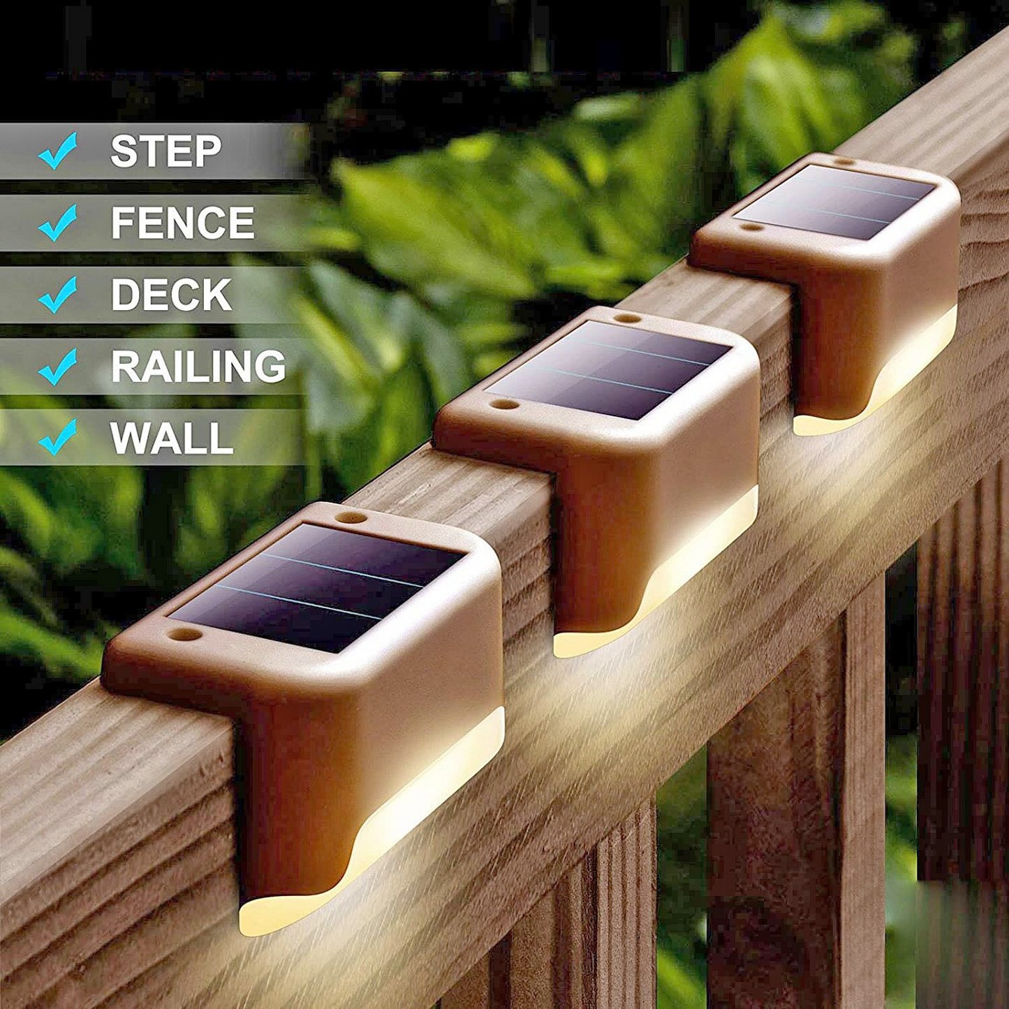SmartDeck™ Vodotesné, multifunkčné solárne LED záhradné svietidlá