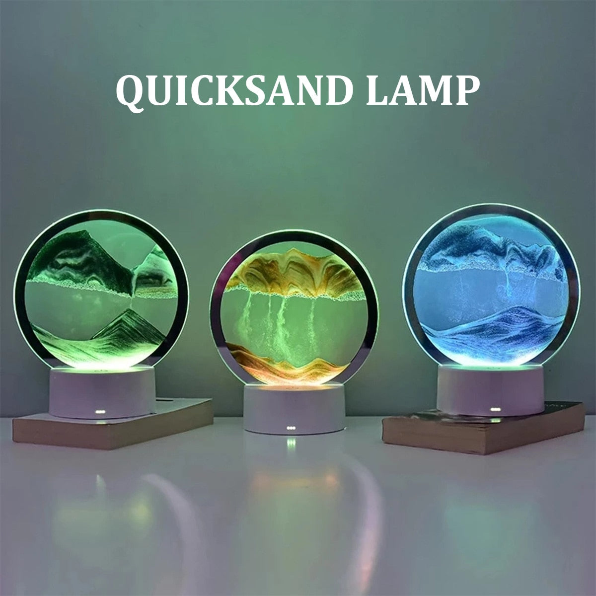 AtmoScape™ Farebná LED lampa s umeleckým rámom presýpacích hodín